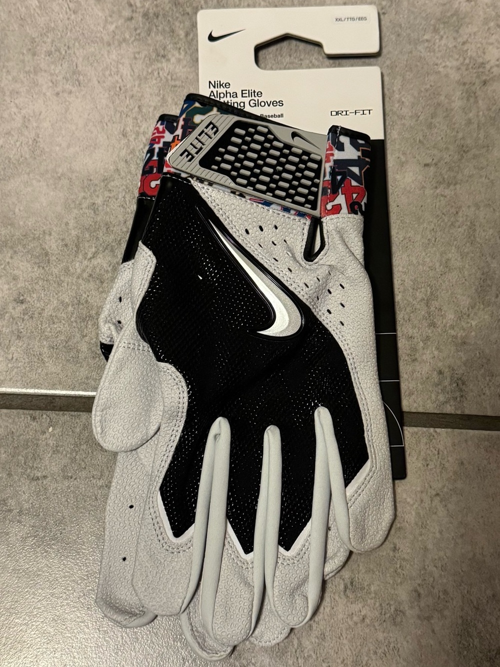 Nike Alpha Elite Baseball Batting Gloves Size XXL MLB PE ISSUED Jackie Robinson